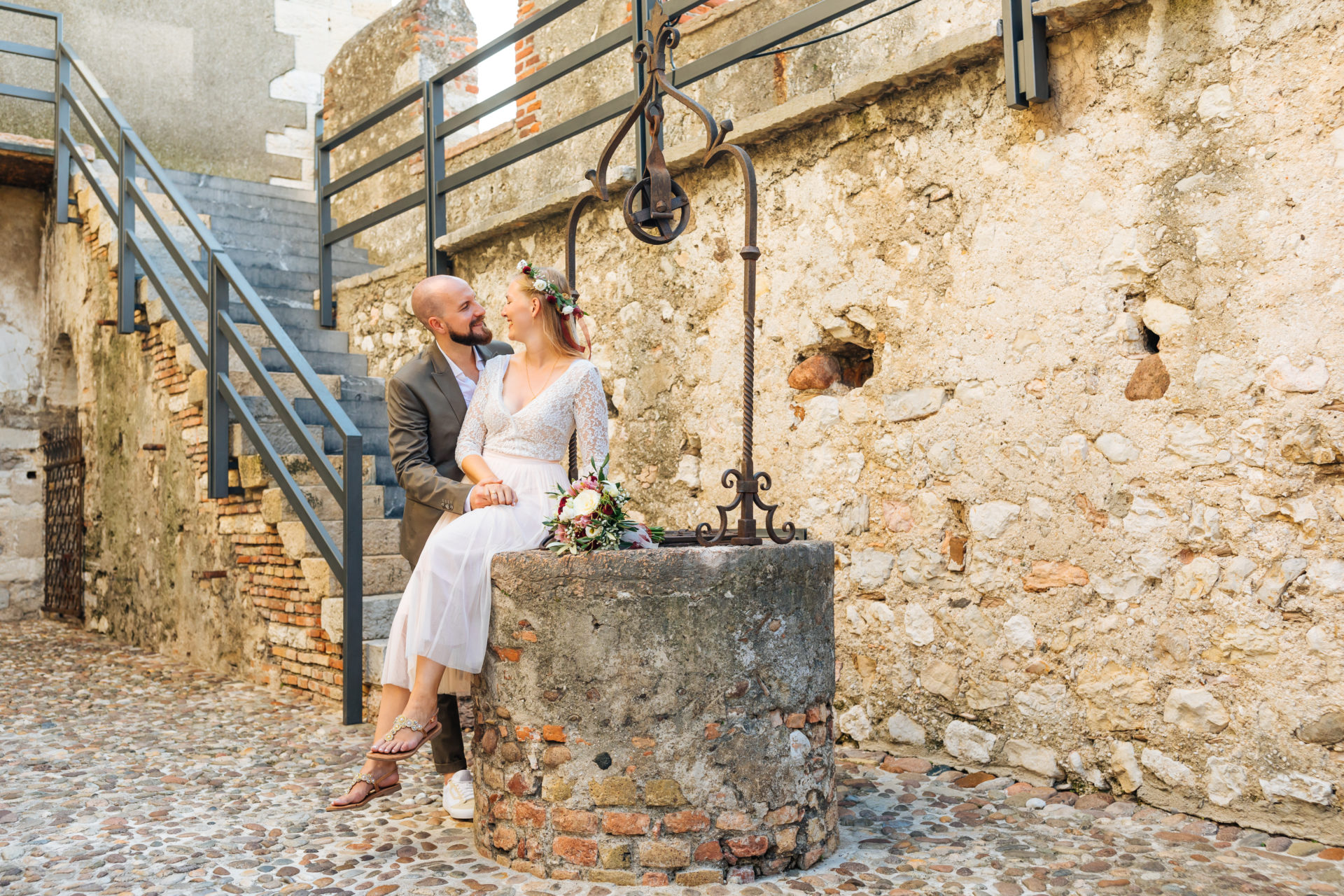 Foto di nozze al castello di Malcesine Lago di Garda