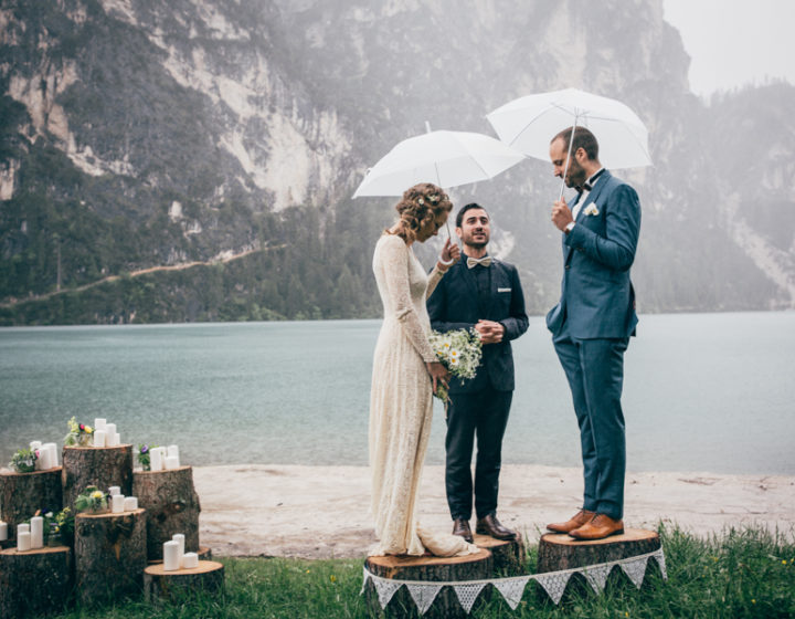 Lake Braies fearless wedding photographer