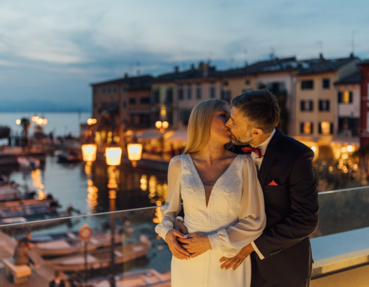 Romantic wedding Lazise Lake Garda 5 star hotel