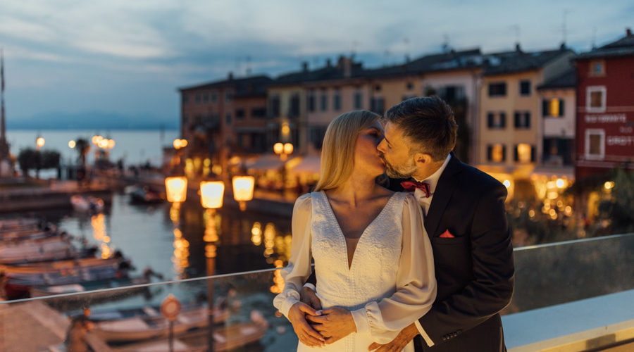 Romantic wedding Lazise Lake Garda 5 star hotel