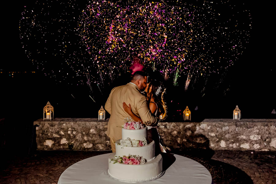 Fotografo nozze torre san marco fuochi artificio lago di Garda